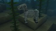 A skeleton horse underwater (Image via Minecraft)
